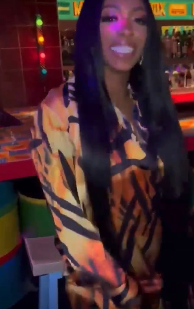 Real Housewives of Atlanta Porsha Williams Guobadia wearing Sai Sankoh Sahara Shirt dress