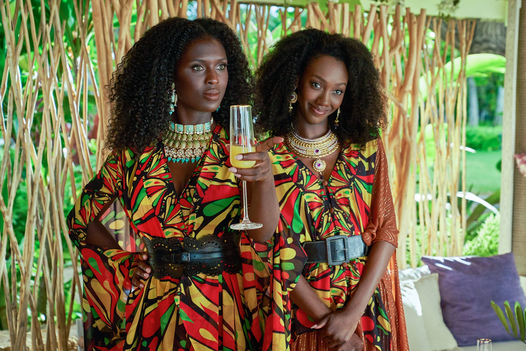 Actresses Jodie Turner-Smith and Zuri Villanueva Wear Sai Sankoh in the Movie Murder Mystery 2