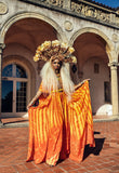 Sai Sankoh best beach kaftans 2023 orange and yellow  st barths street style