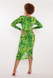 Luxury fashion brands green snakeskin dress by sai sankoh