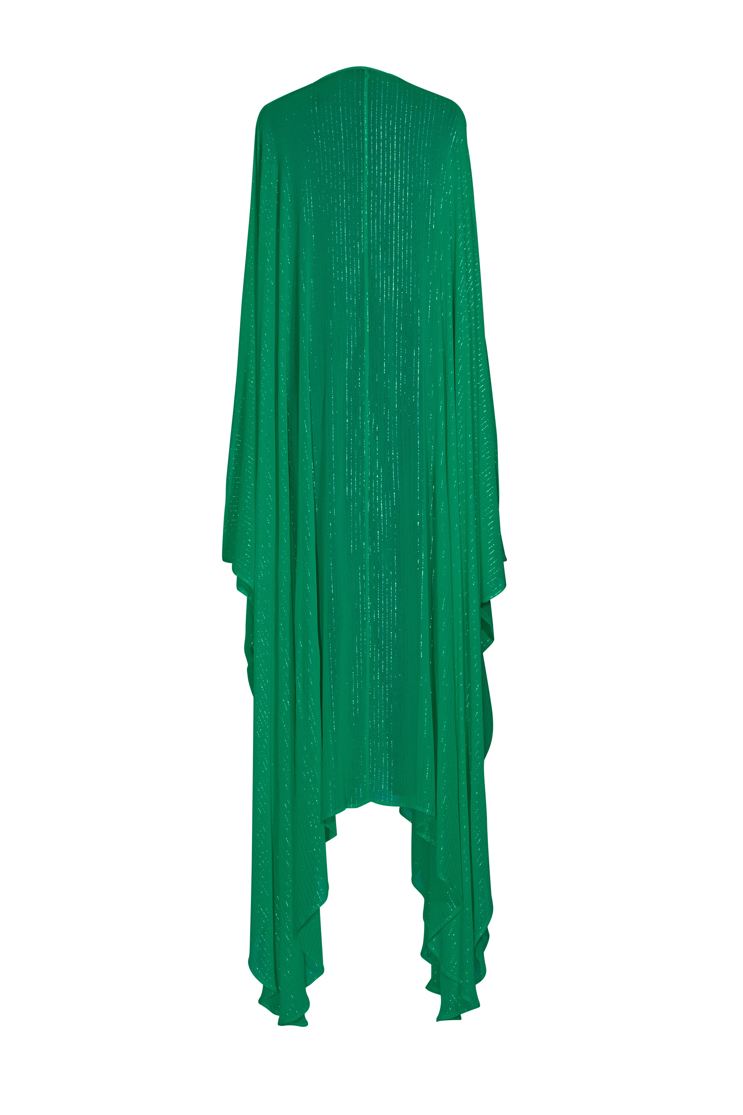 Forest Green Lurex Goddess kaftan - saisankoh