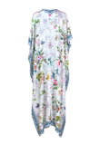 Gloria Long Silk Crepe Lace Up Kaftan - saisankoh