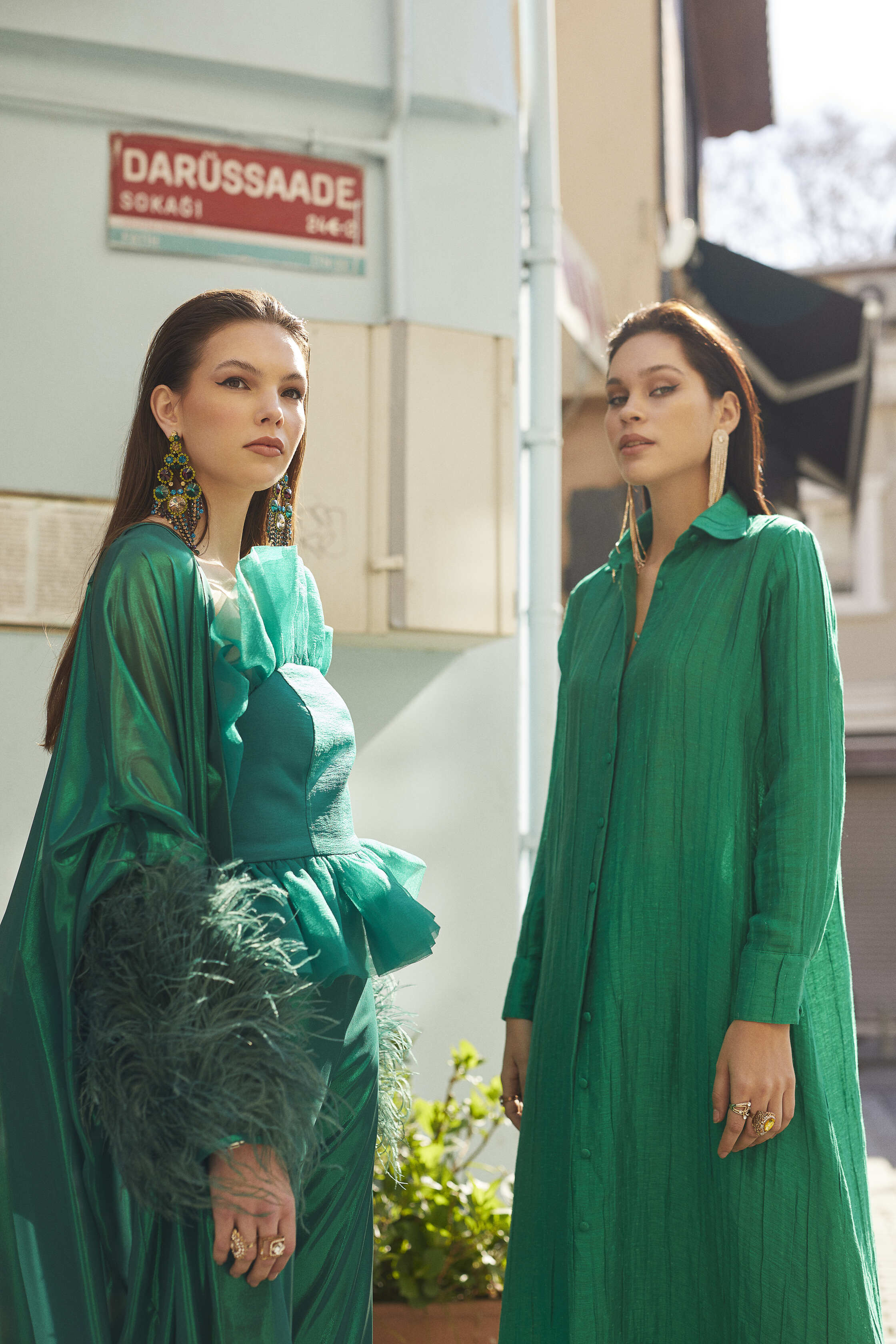 Selena Shirt Dress in Jade