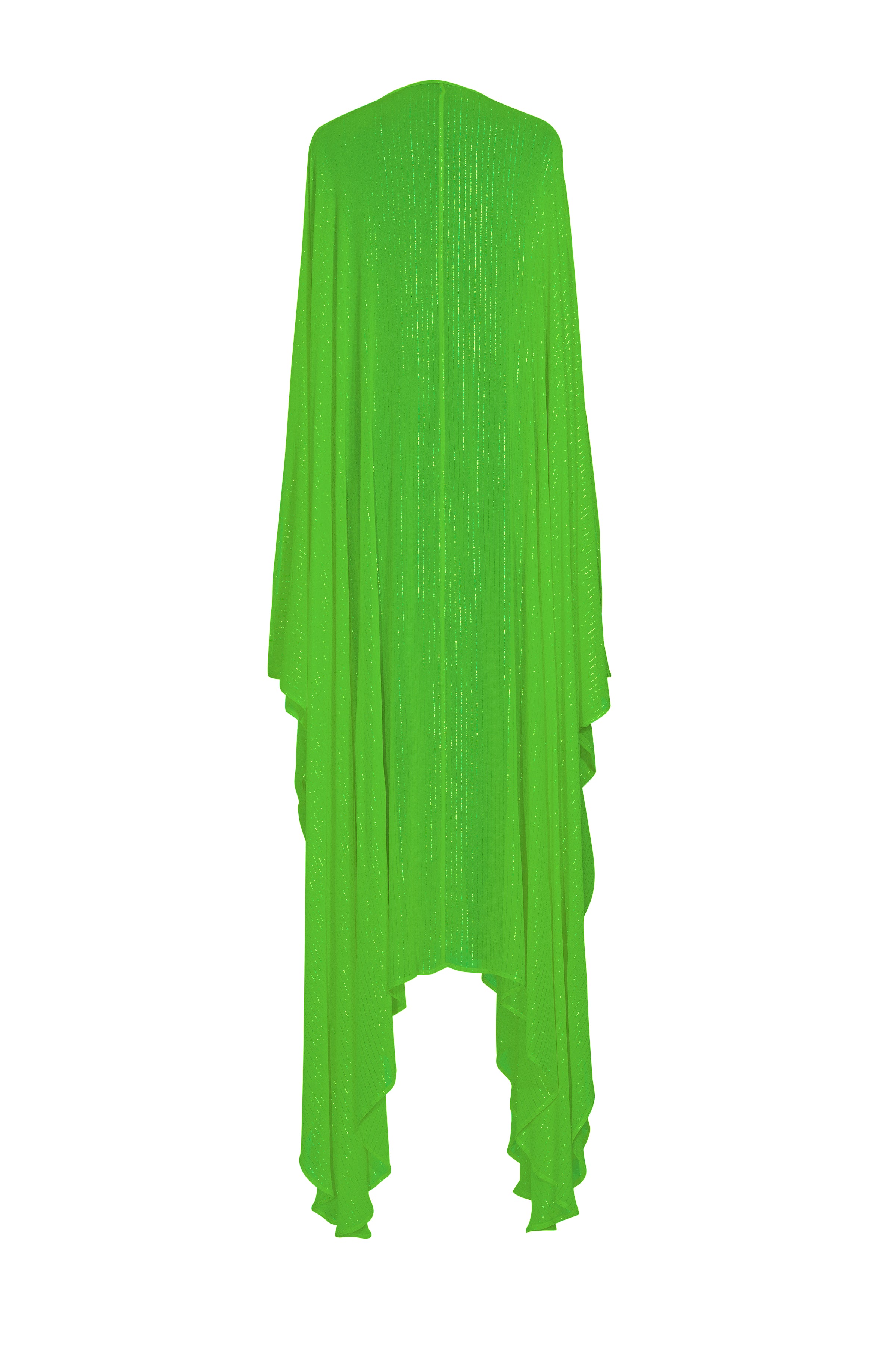 Neon Green Lurex Goddess kaftan - saisankoh