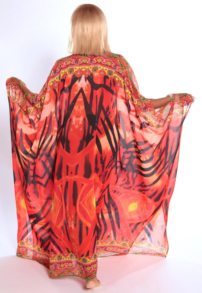 Dahlia Goddess kaftan - saisankoh