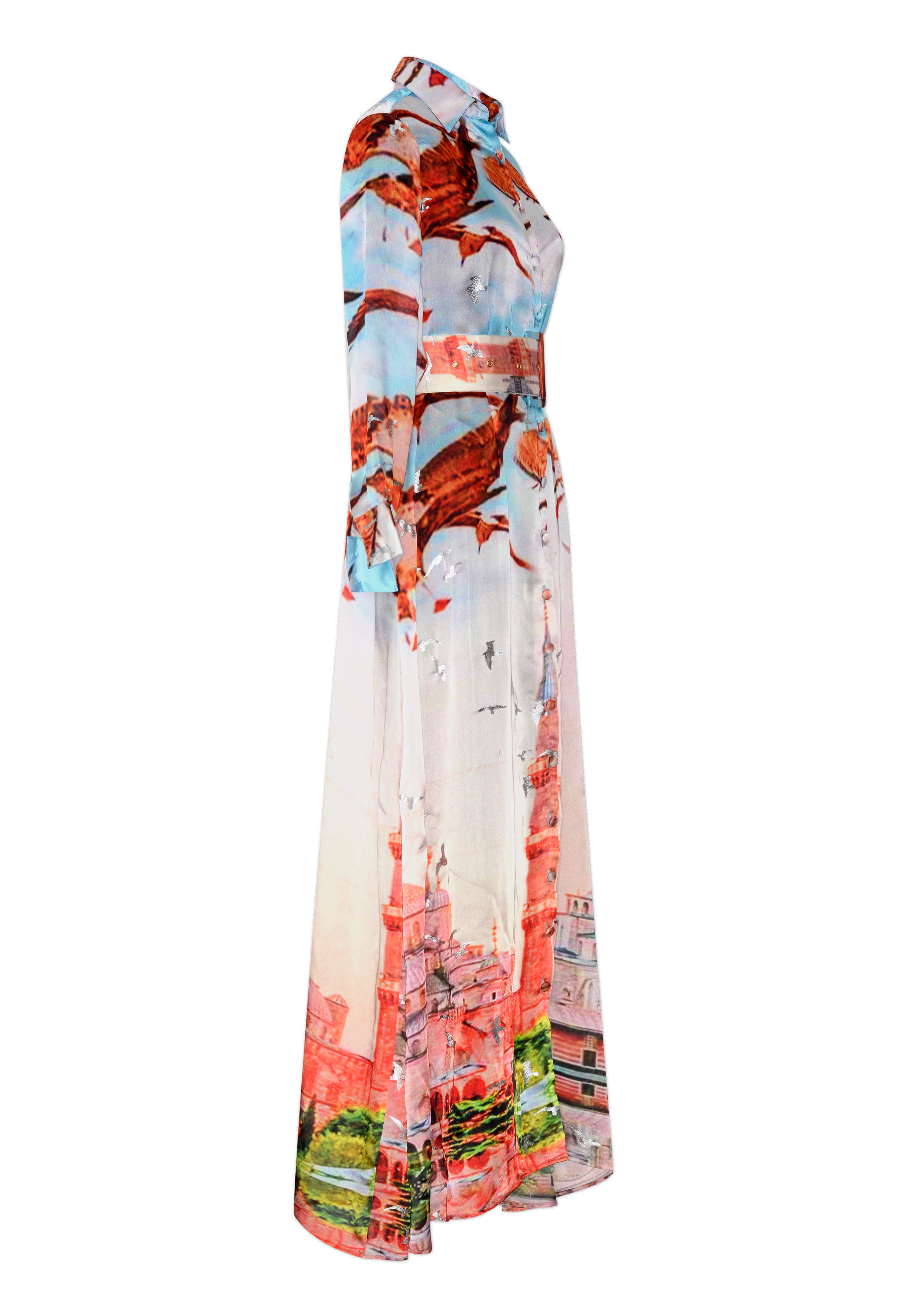 Istanbul Print Shirt Dress