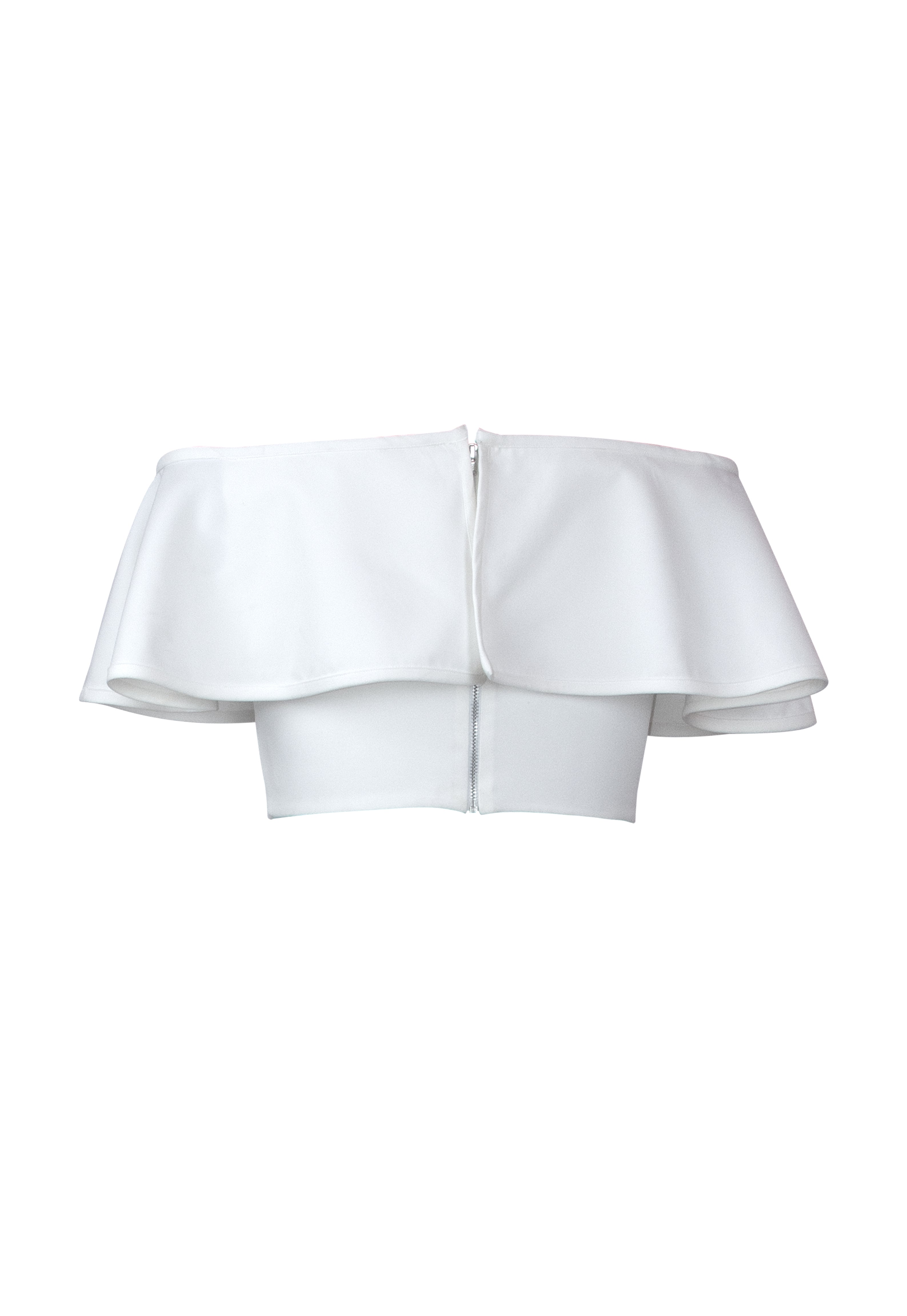 White Reyna Dove Crop Top - saisankoh