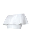 White Reyna Dove Crop Top - saisankoh