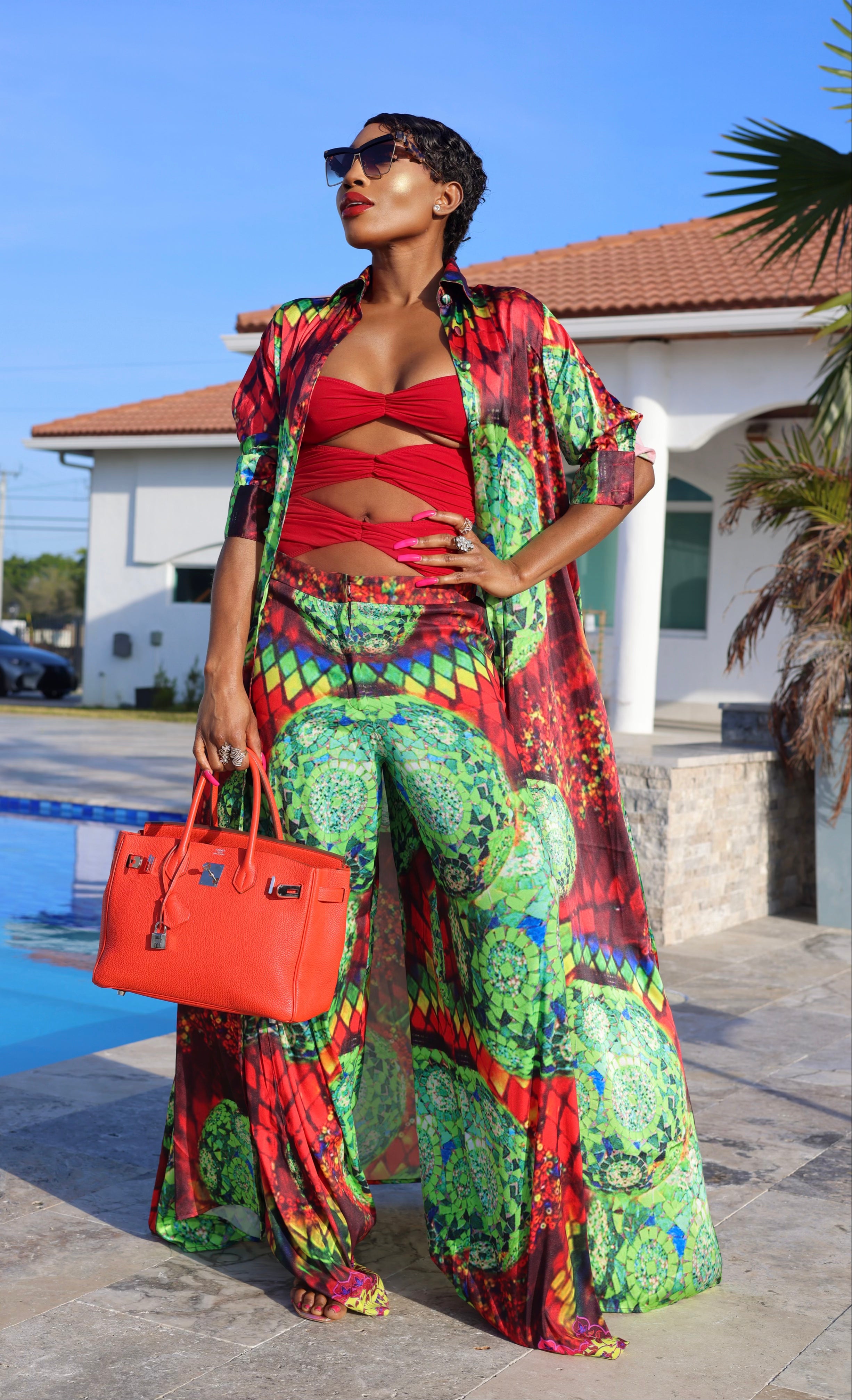 Zehra Print Shirt Dress
