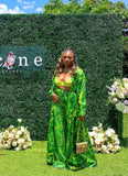 green snake skin pants kaftan