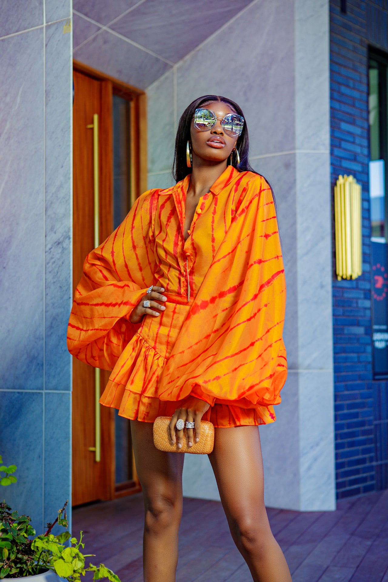 Orange Charlotte Blouse