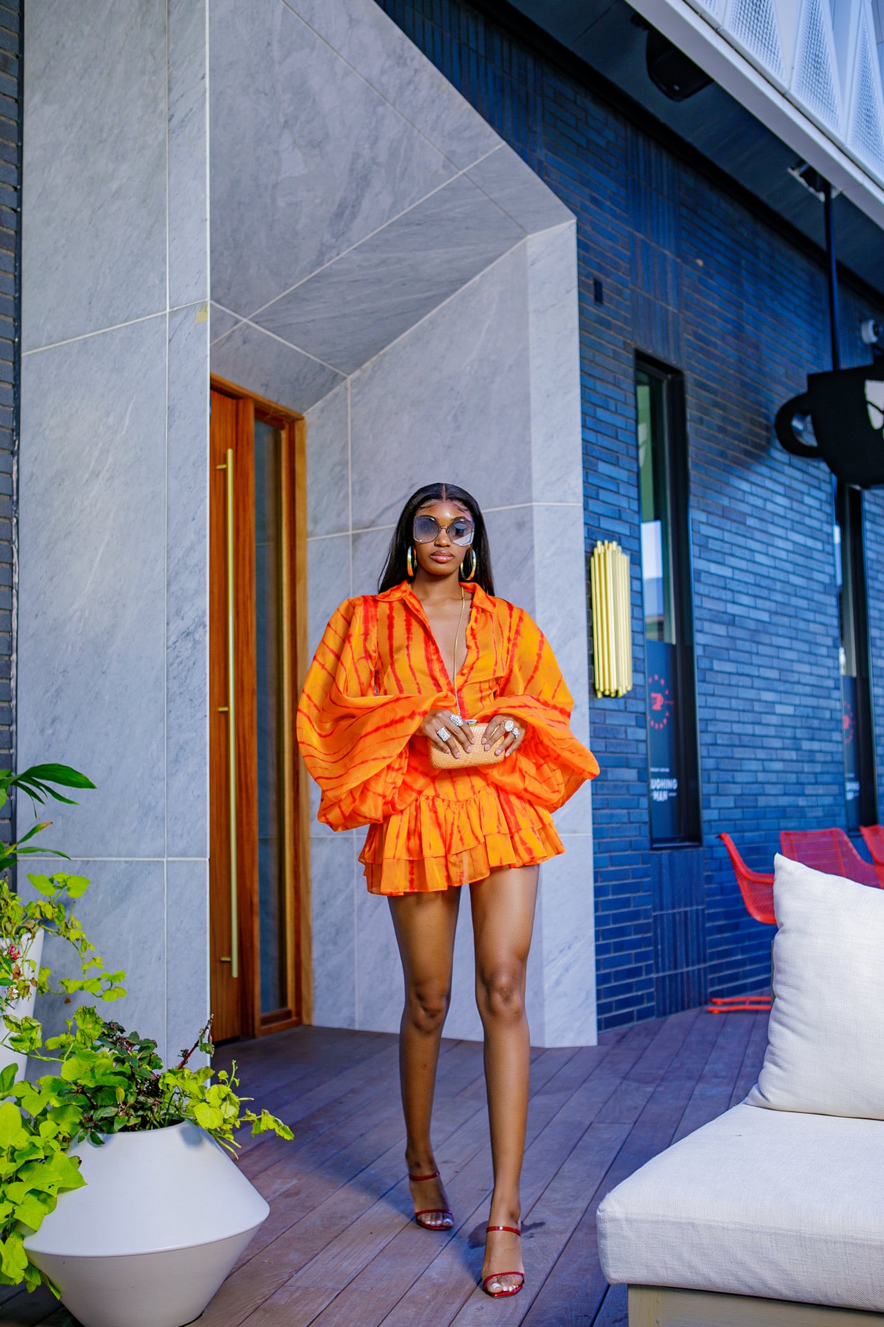 Orange Charlotte Blouse
