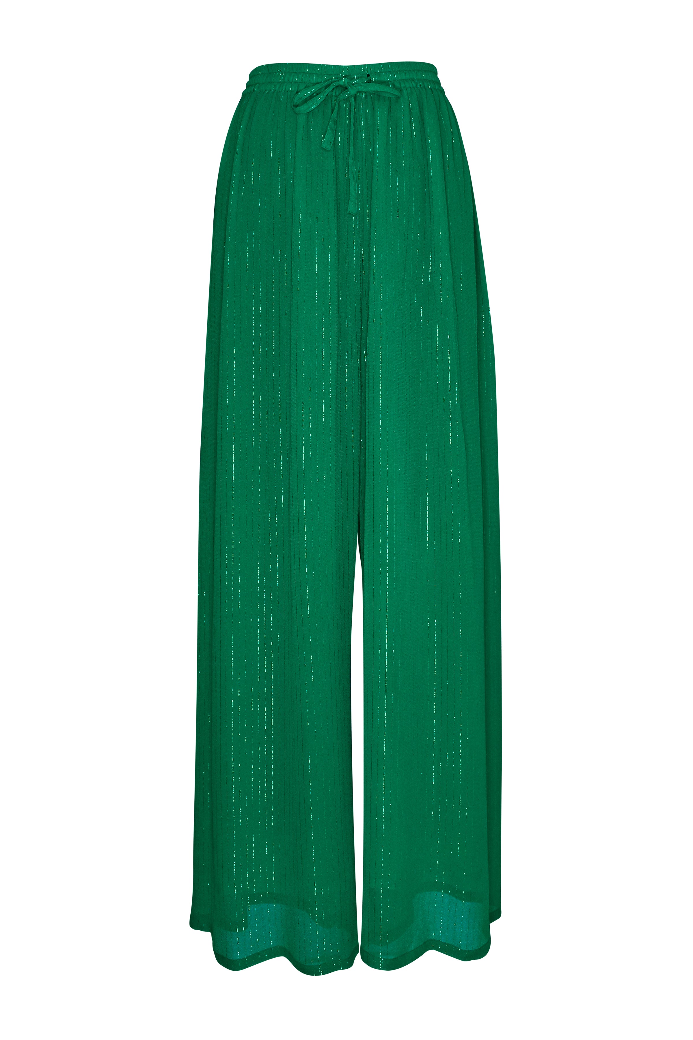 Forest Green Lurex Pants - saisankoh
