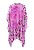 Sonya Short Silk Crepe Lace Up Kaftan - saisankoh