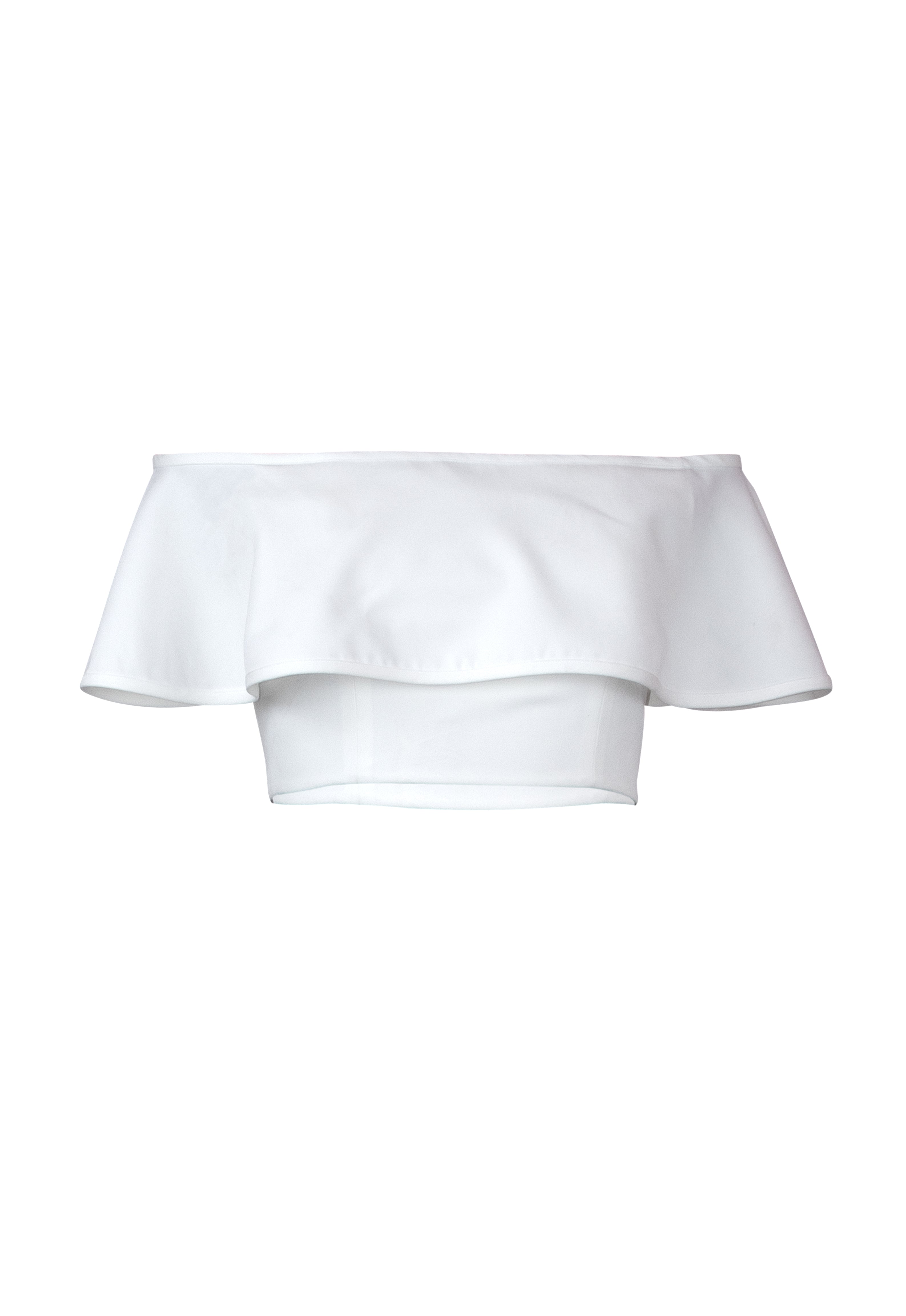 White Reyna Dove Crop Top - saisankoh