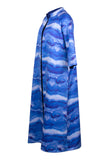 luxury travel coats for the summer in blue