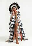 striped kaftans, flowy kaftans, runway kaftan abaya