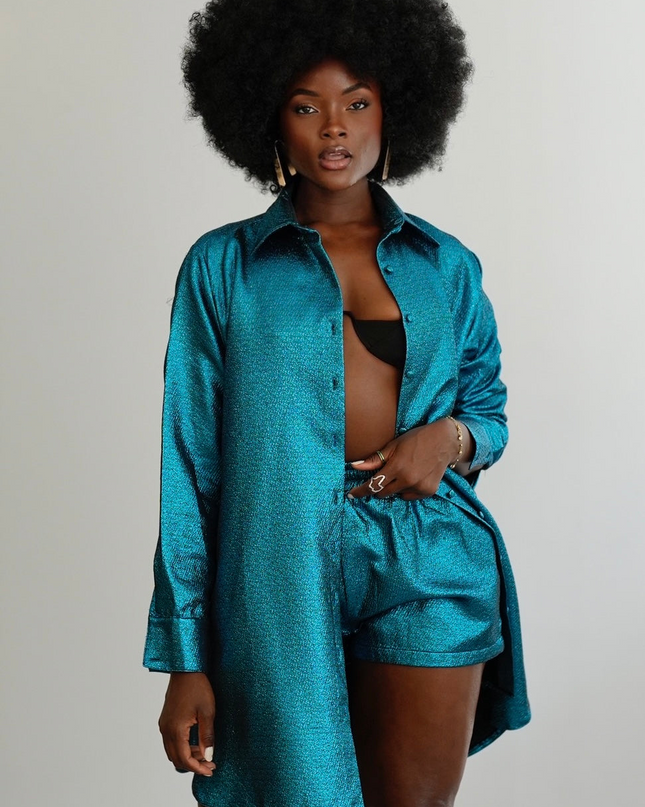 Nix Button Top by Sai Sankoh, luxury resort blouse