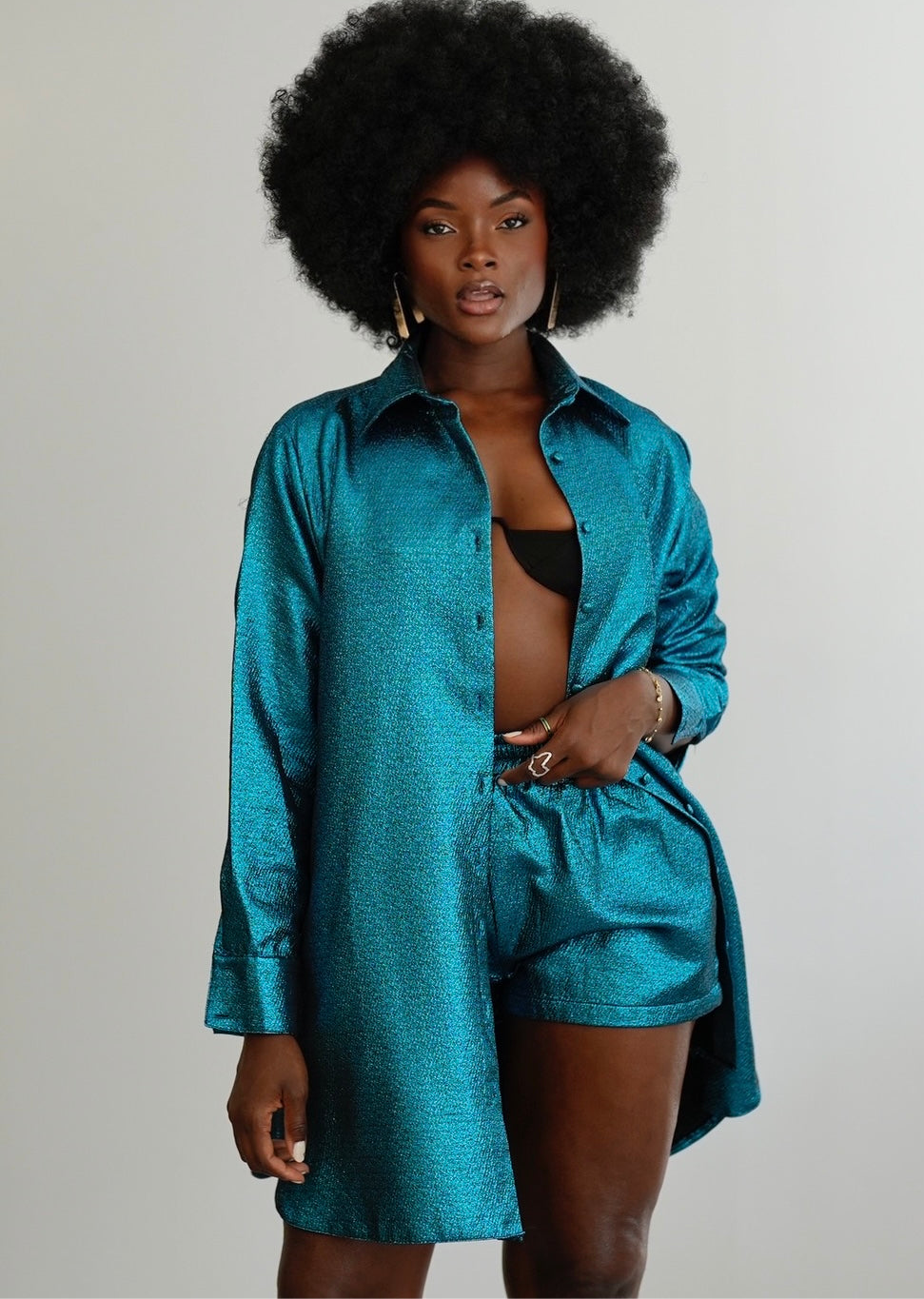 Nix Button Top by Sai Sankoh, luxury resort blouse