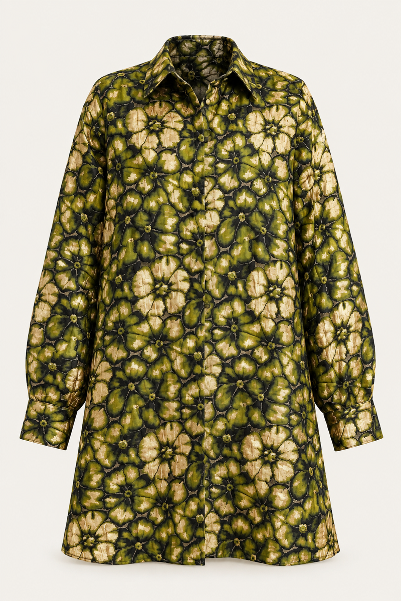 Ophelia Button Top in Green