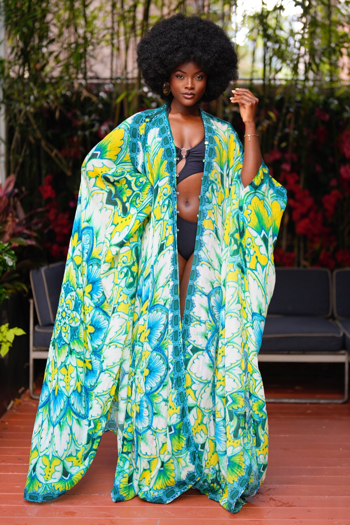 Phoebe Goddess Kaftan by Sai Sankoh, luxury resort kaftan