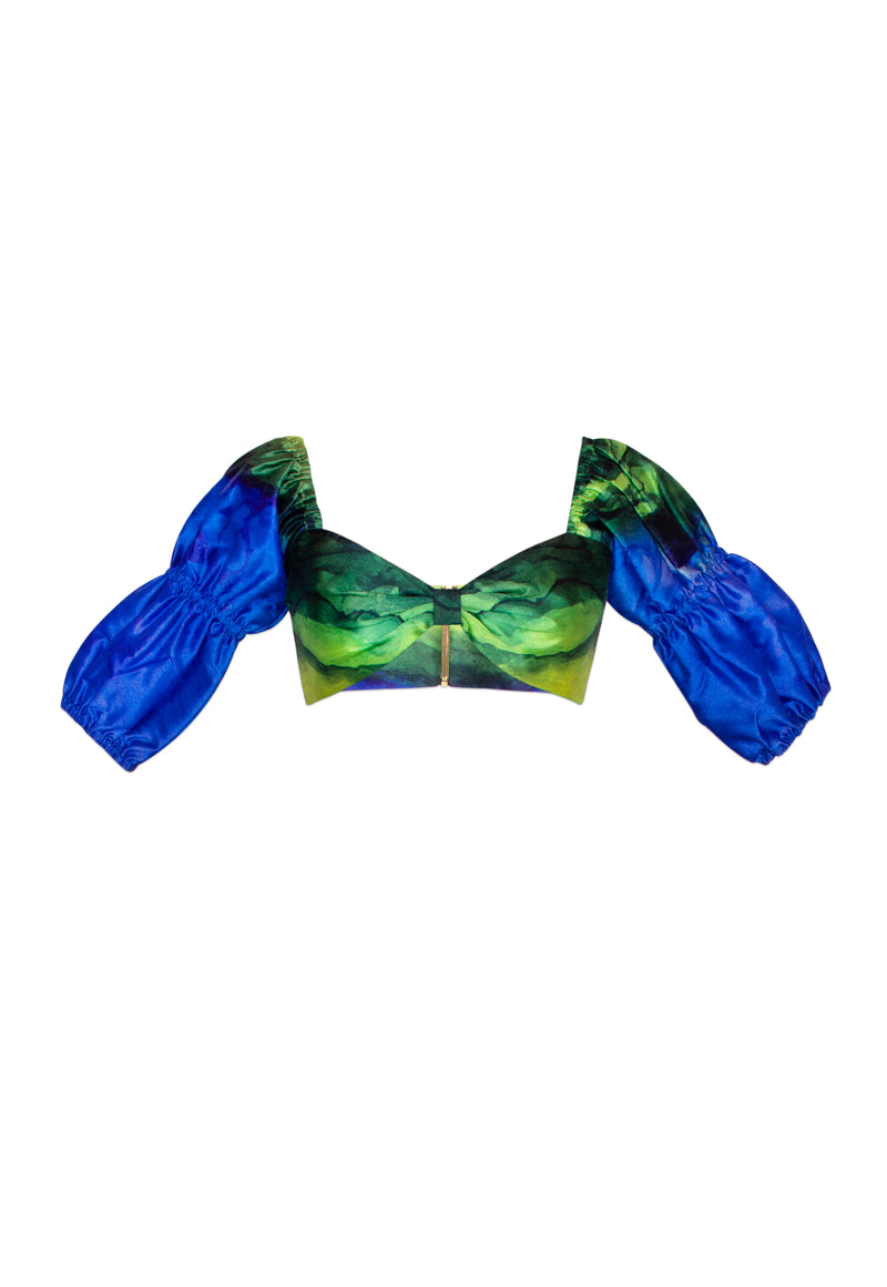 Soliel Crop Top by Sai Sankoh, luxury resort blouse