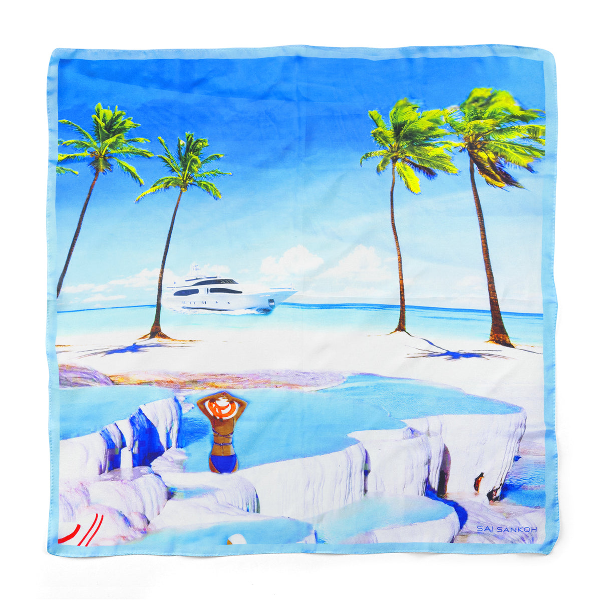Alanya Scarf by Sai Sankoh, luxury resort scarf