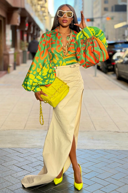 Memi Blouse by Sai Sankoh, luxury resort blouse