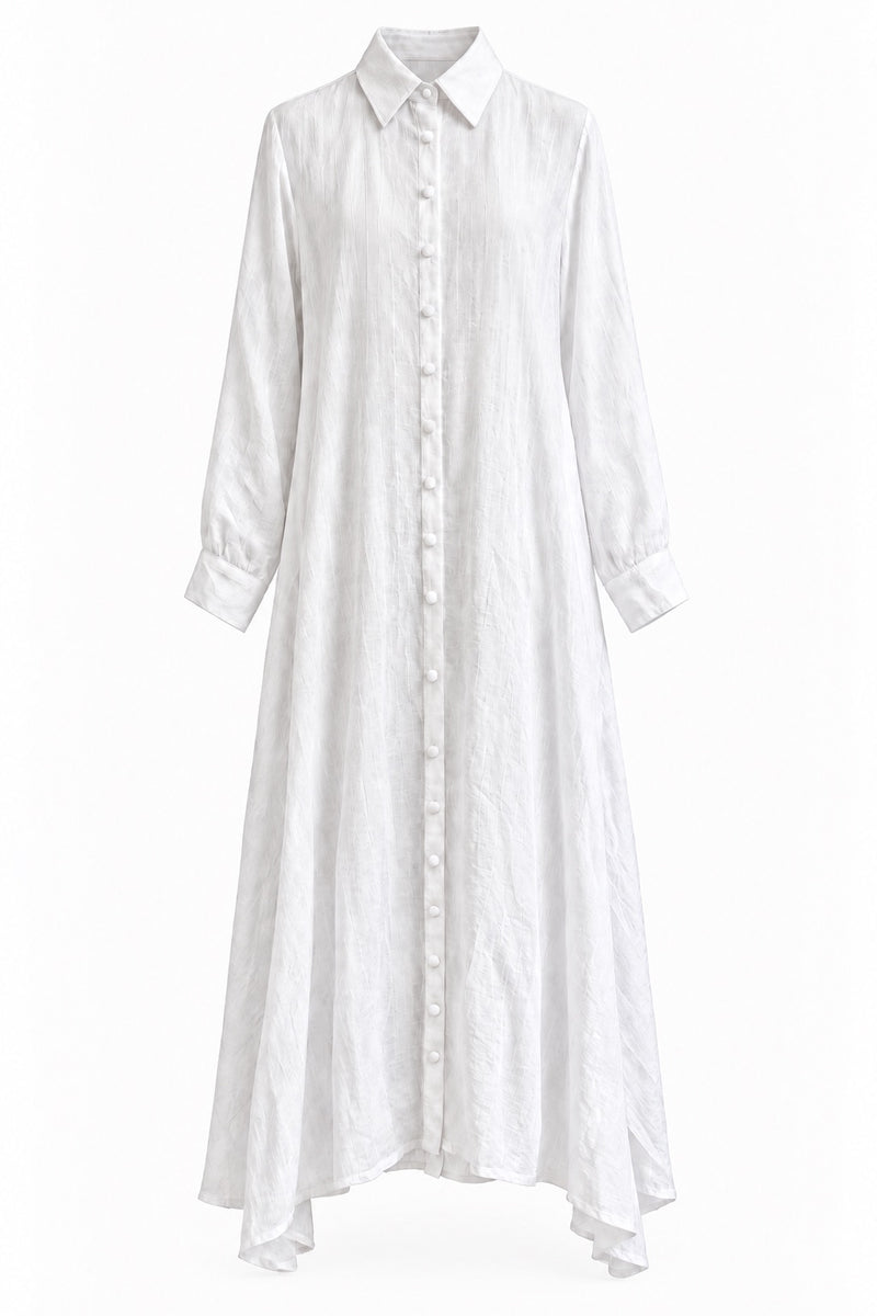 Selena Shirt Dress in White