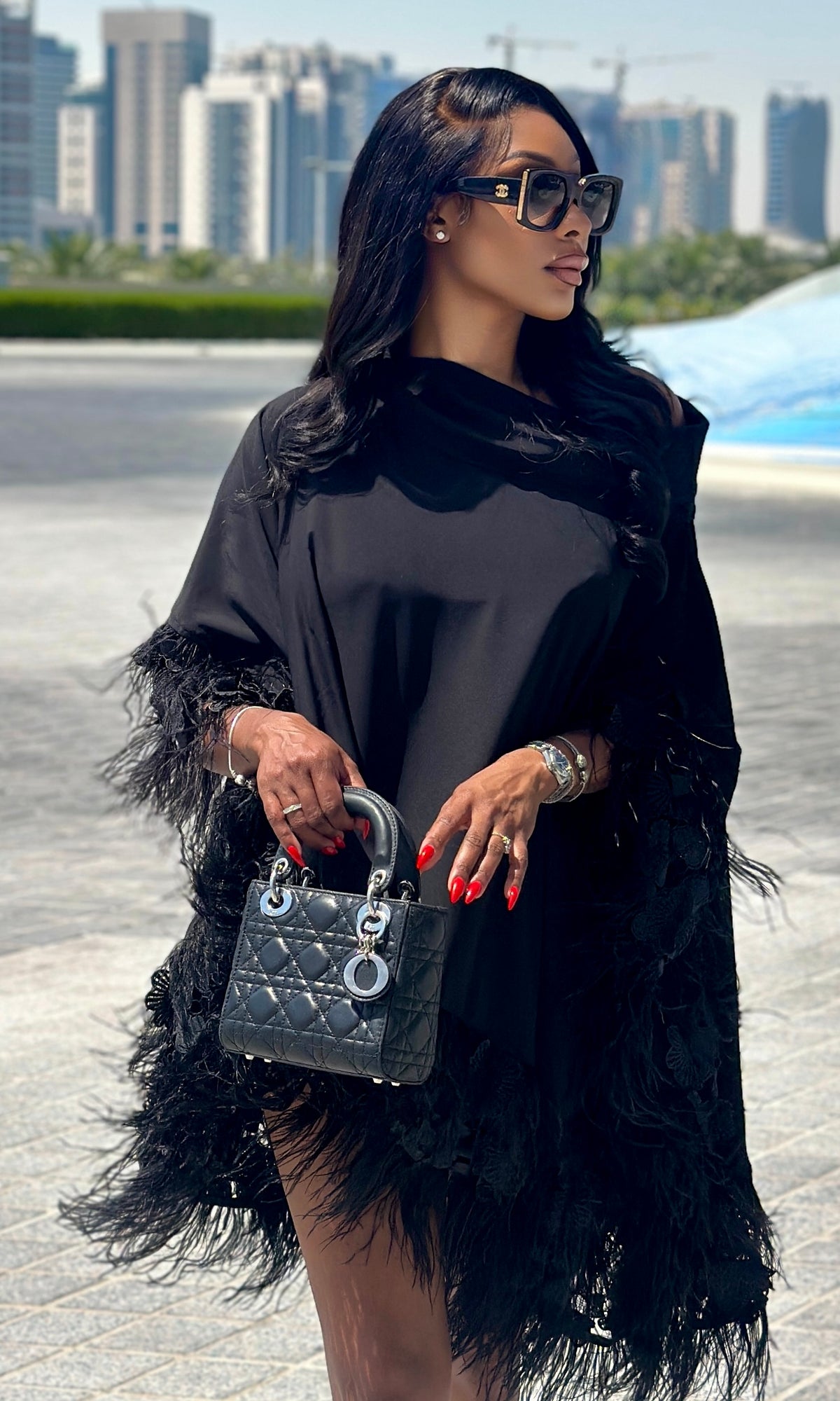 Black Melba Mini by Sai Sankoh, luxury resort dress