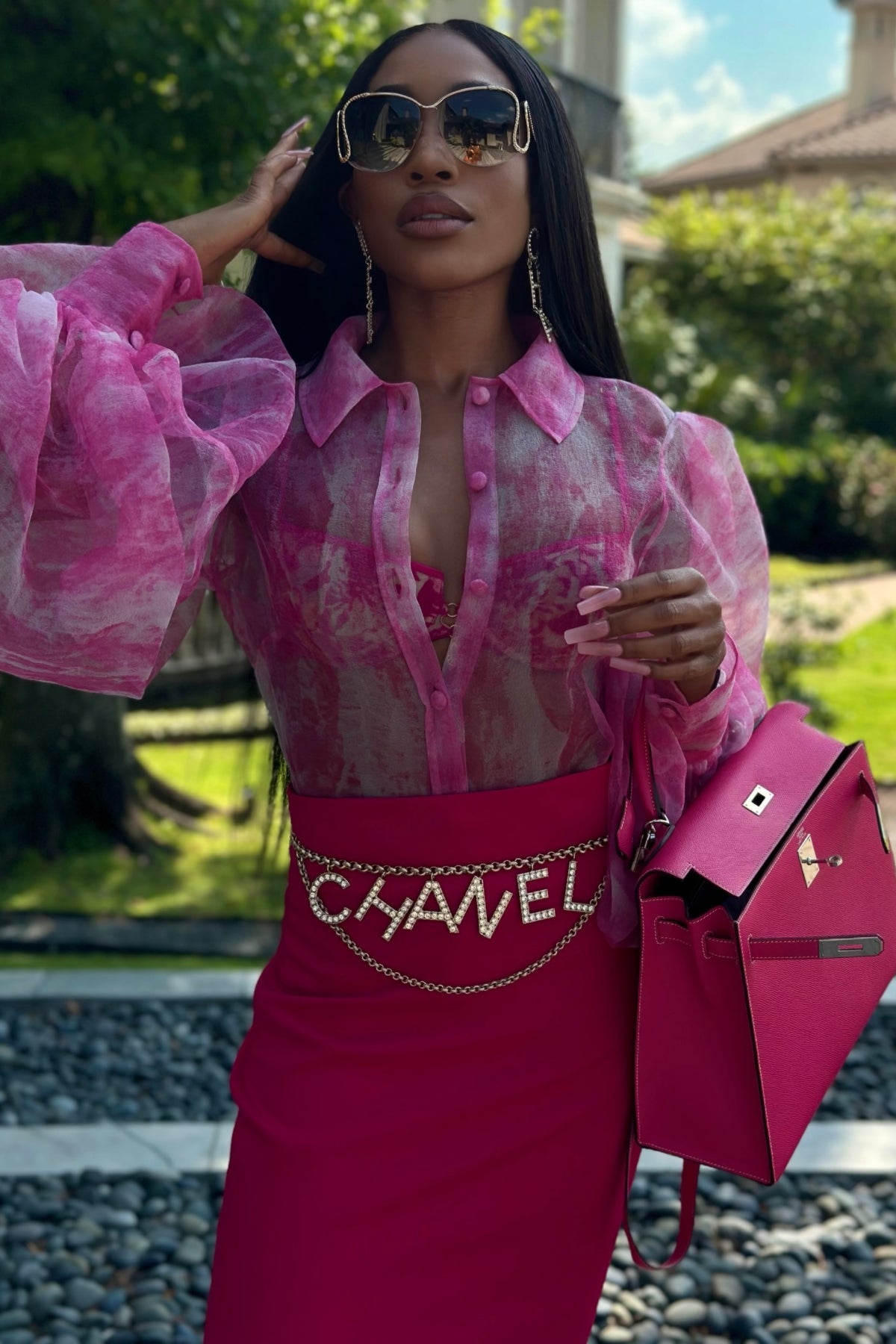 Cherry bloom Pencil Skirt by Sai Sankoh — view 3