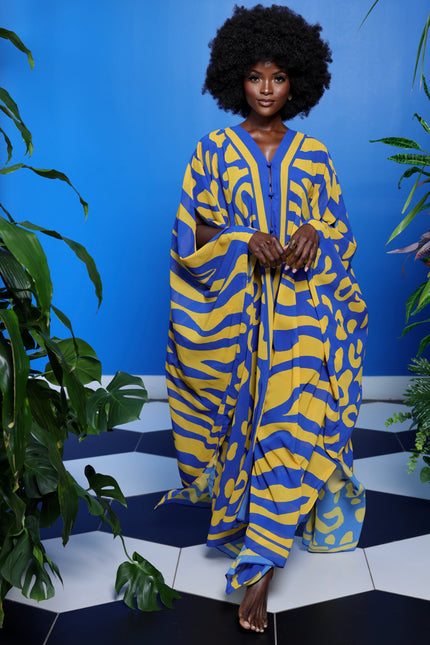 Aisha Goddess Kaftan by Sai Sankoh, luxury resort kaftan
