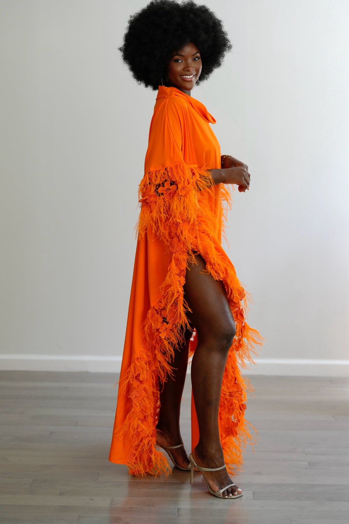 Orange Melba Kaftan by Sai Sankoh — view 3