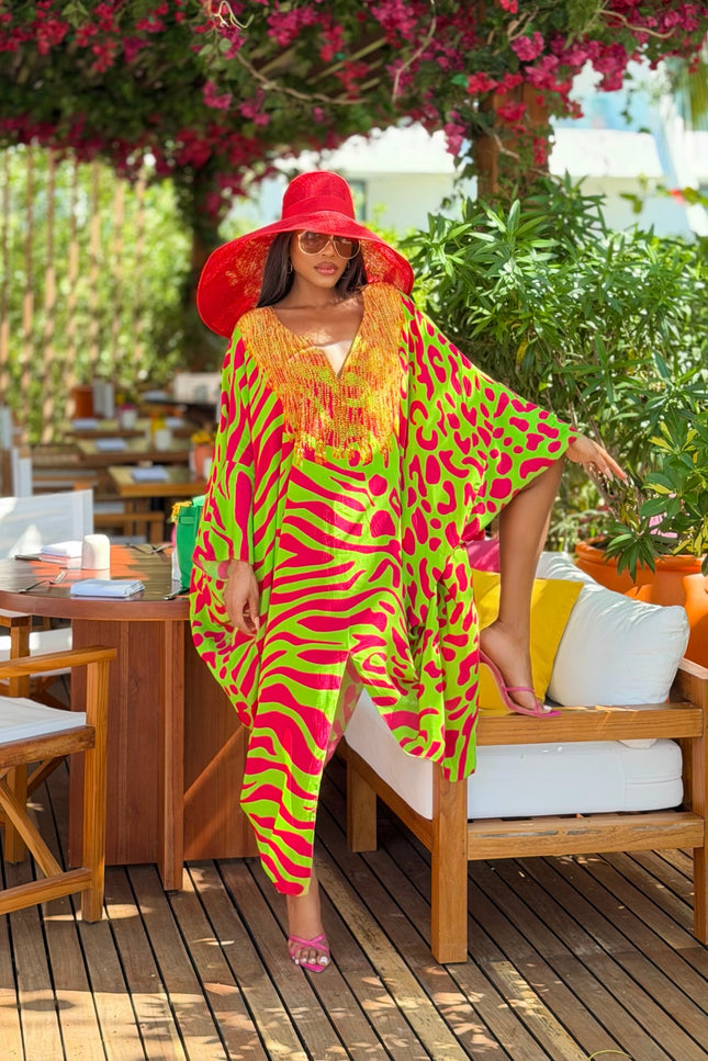 Madison Box Kaftan by Sai Sankoh, luxury resort kaftan