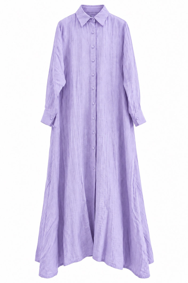 Selena Shirt Dress in Lilac