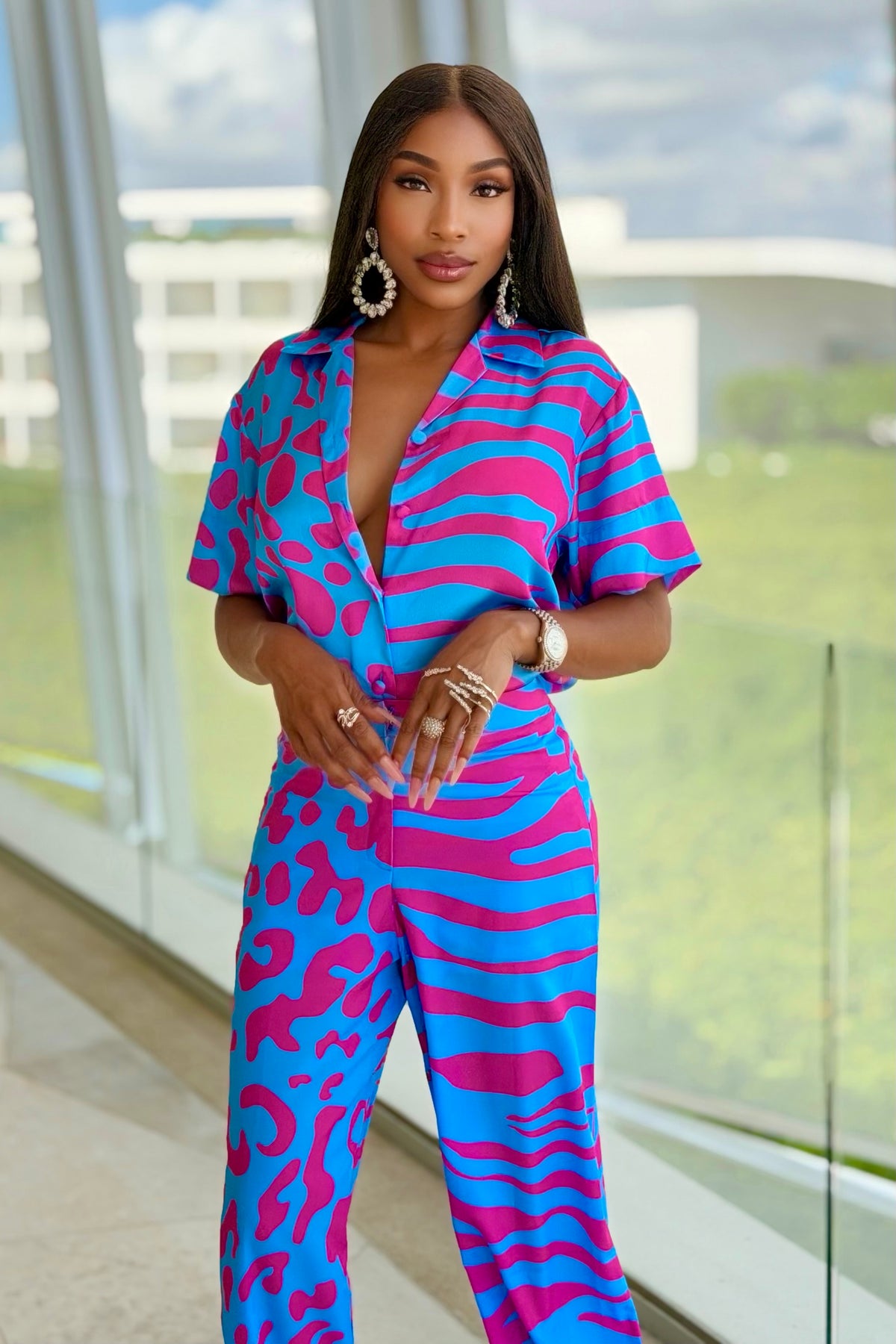 Bubble Gum Button Up Shirt by Sai Sankoh — view 8