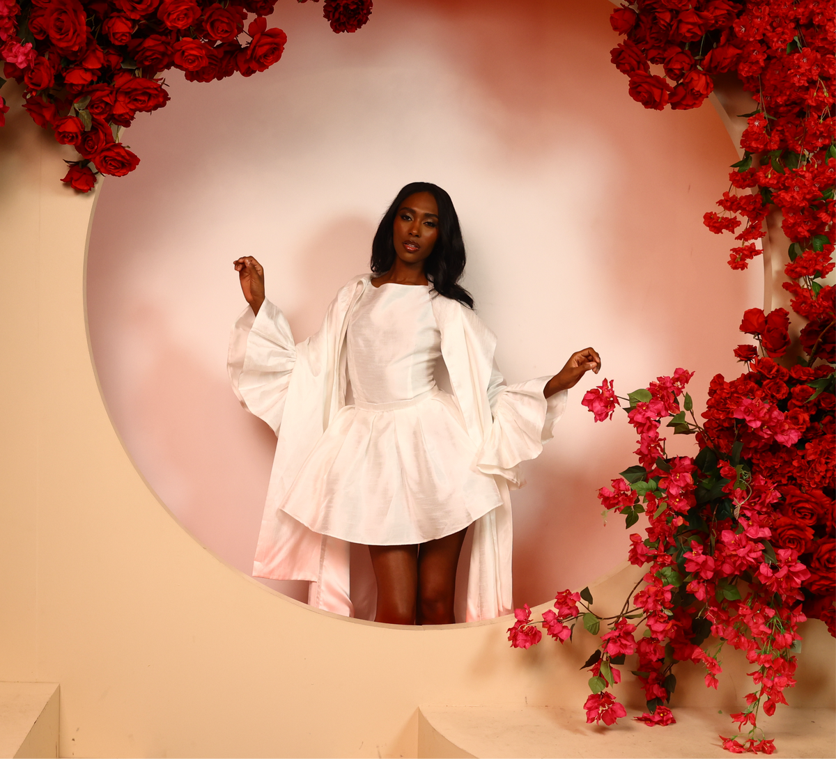 White Blair Mini Dress by Sai Sankoh — view 2