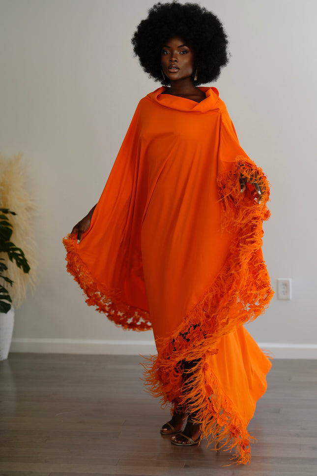 Orange Melba Kaftan by Sai Sankoh — view 2