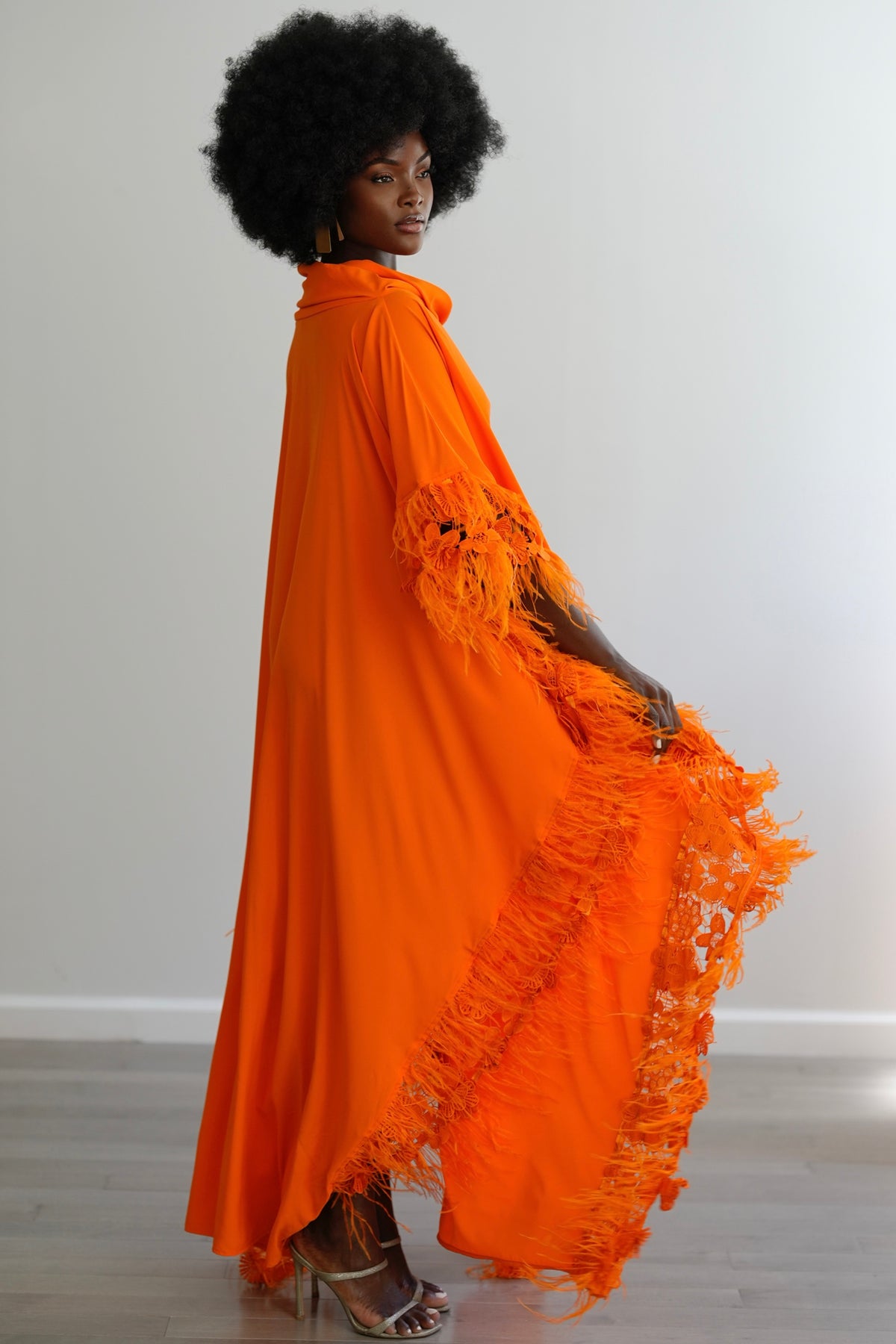 Orange Melba Kaftan by Sai Sankoh — view 5