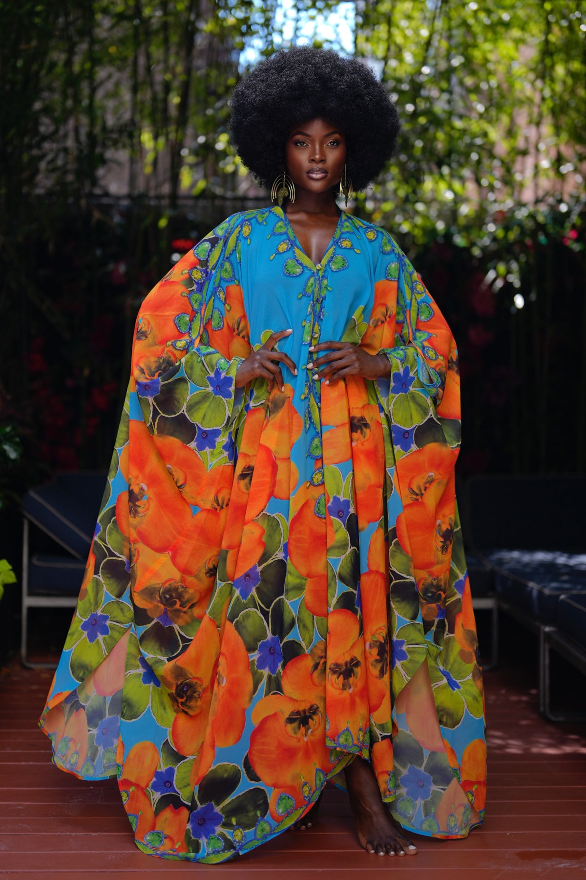 Angel Goddess Kaftan by Sai Sankoh, luxury resort kaftan