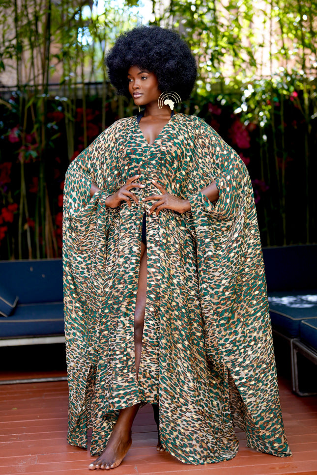 Joanna Goddess Kaftan by Sai Sankoh, luxury resort kaftan