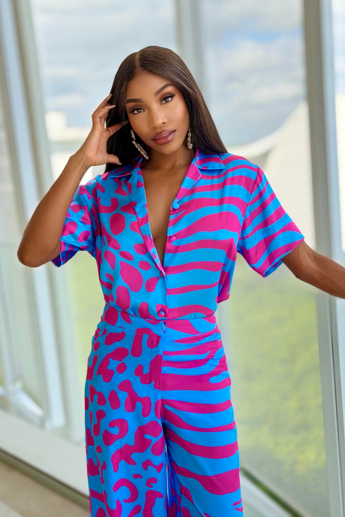 Bubble Gum Button Up Shirt by Sai Sankoh — view 6