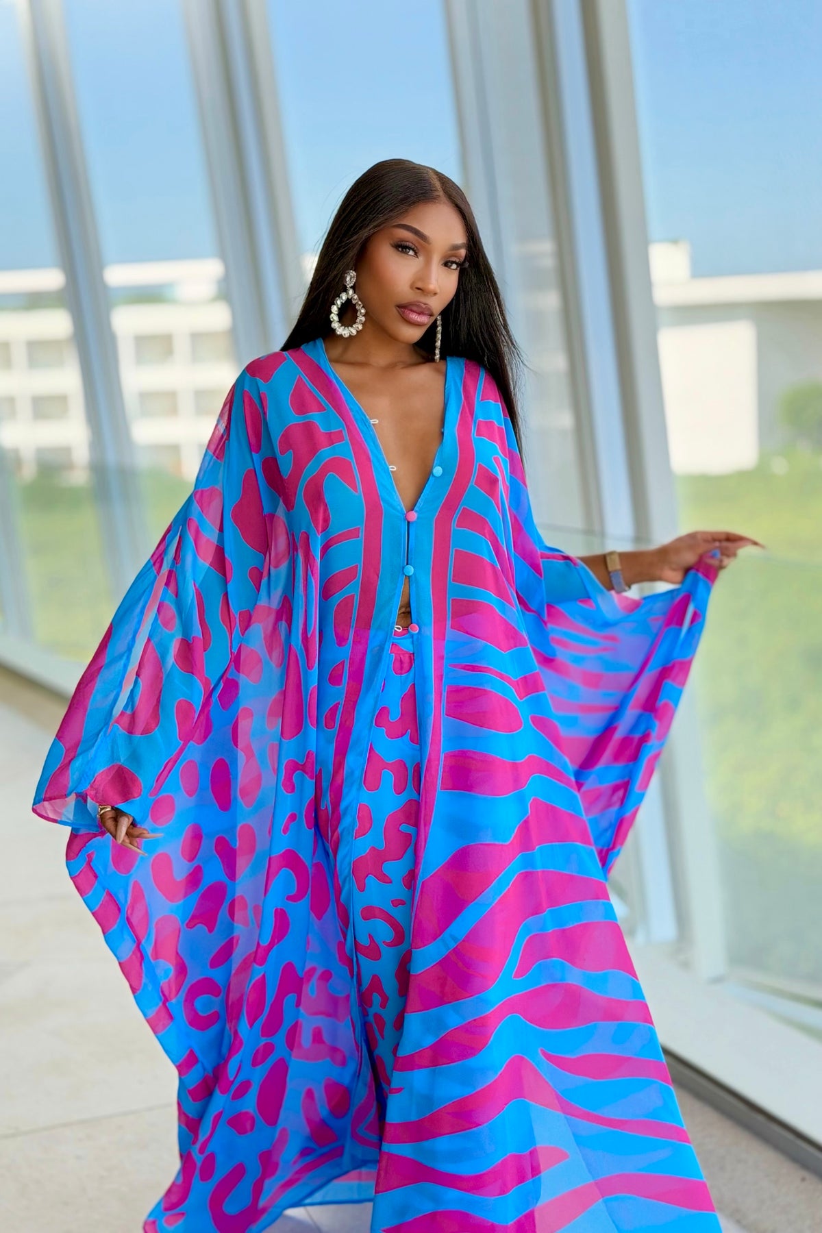 Bubble Gum Goddess Kaftan by Sai Sankoh — view 4