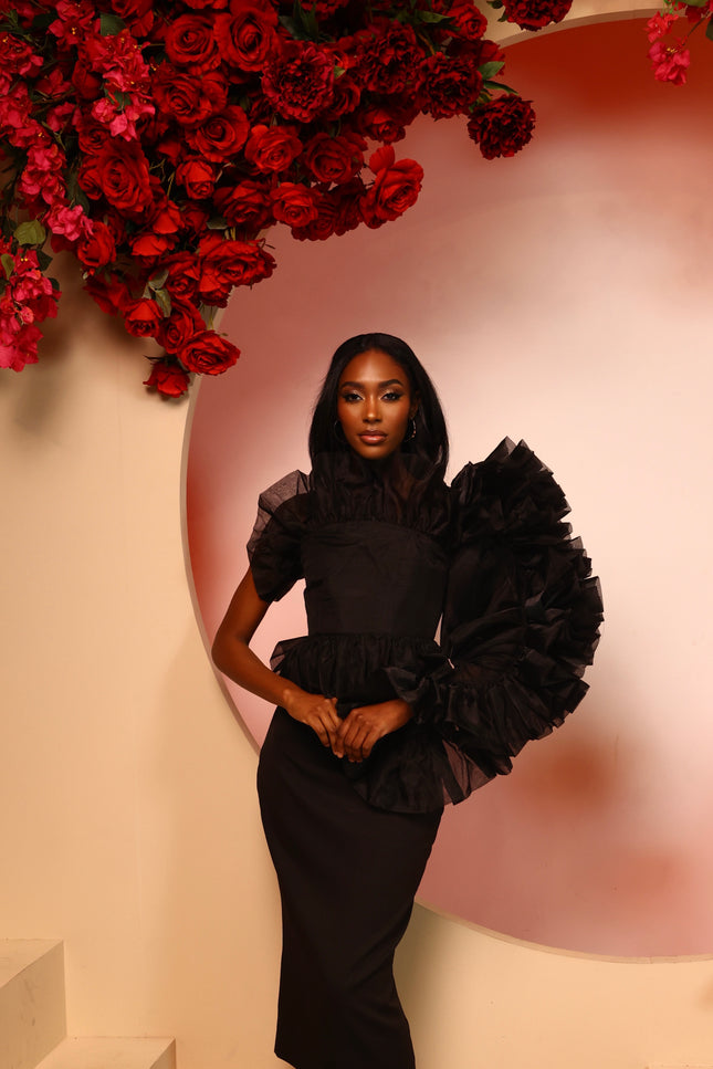 Romance Pencil Skirt by Sai Sankoh, luxury resort skirt