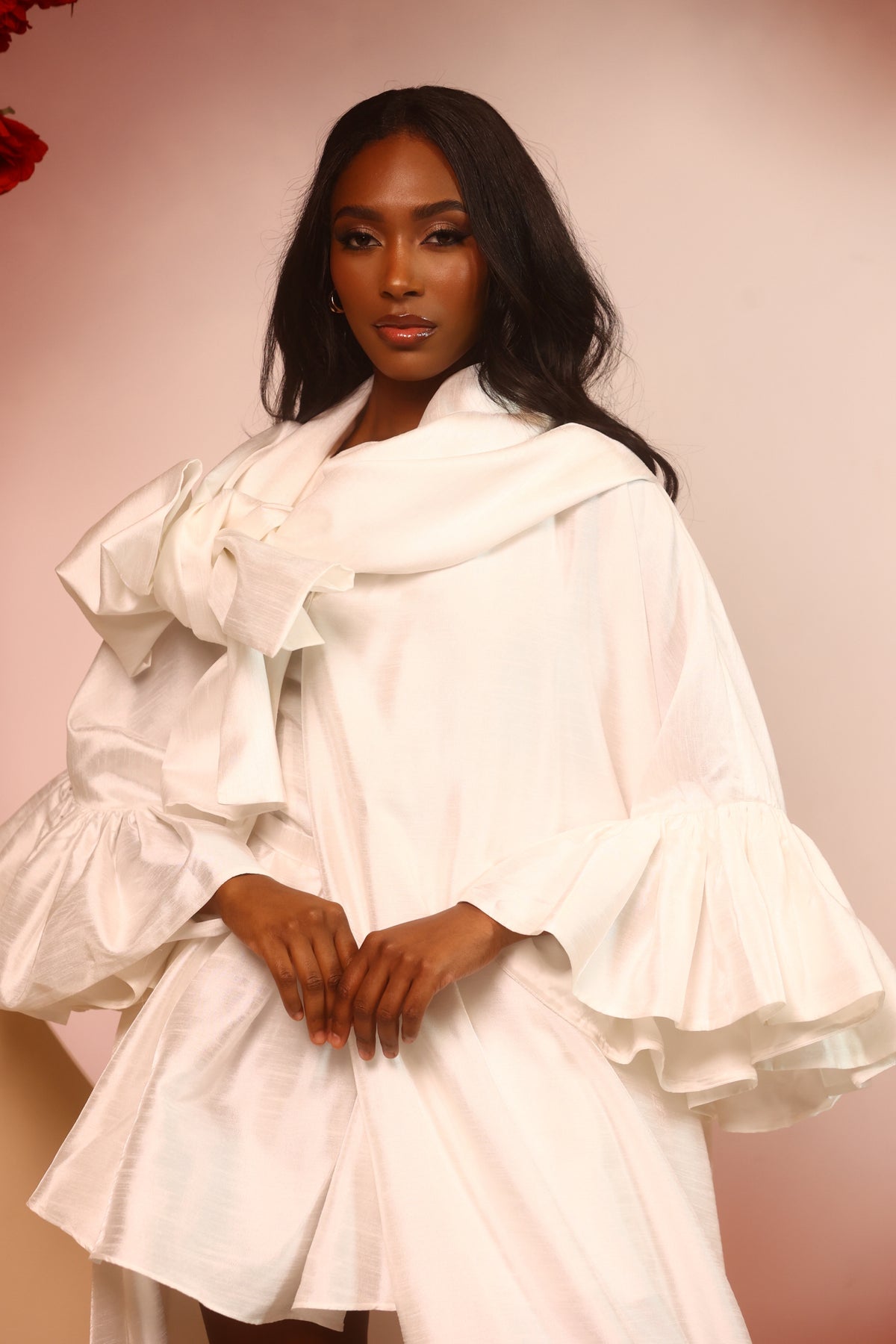 White Blair Mini Dress by Sai Sankoh, luxury resort dress