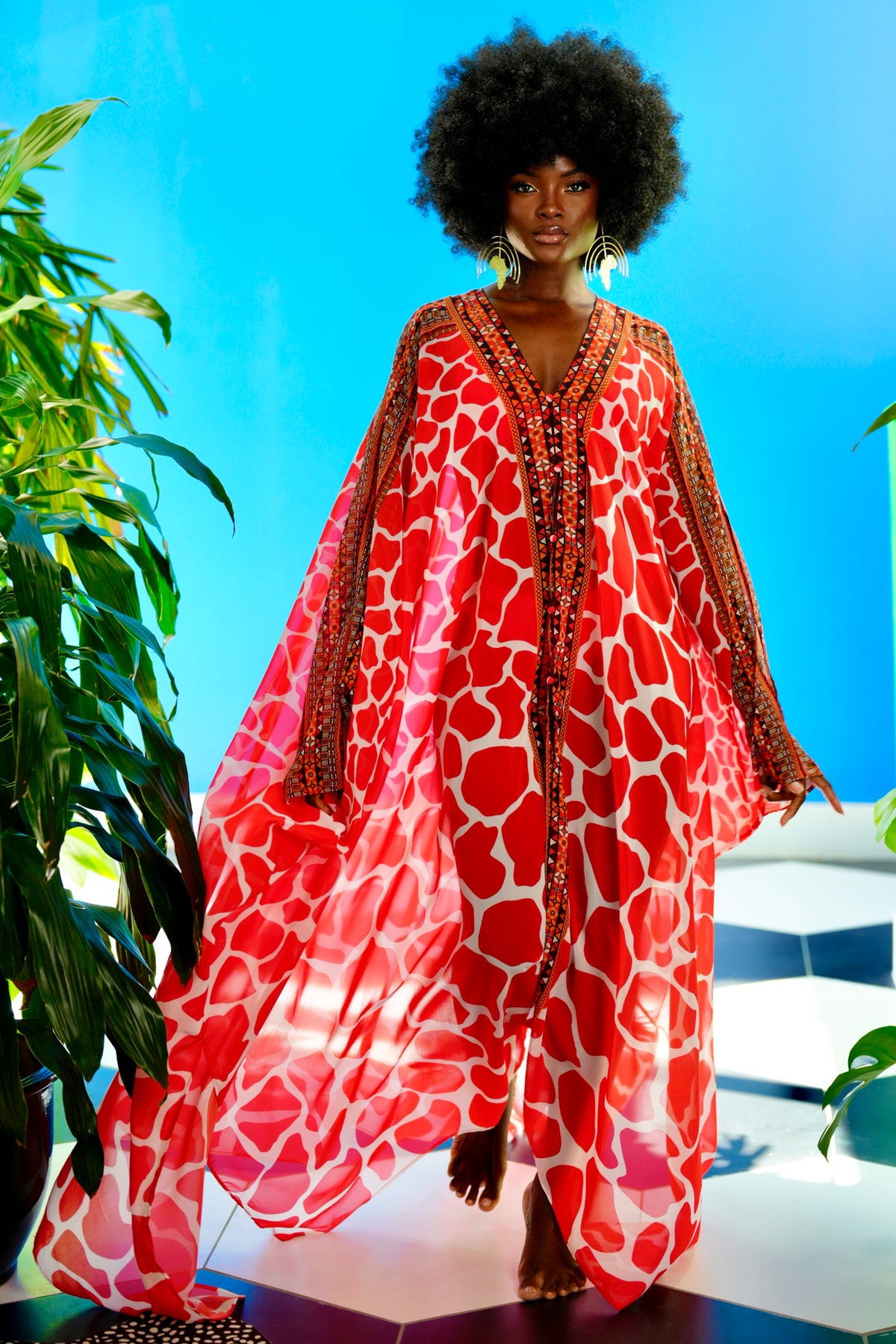 Isla Goddess Kaftan by Sai Sankoh, luxury resort kaftan