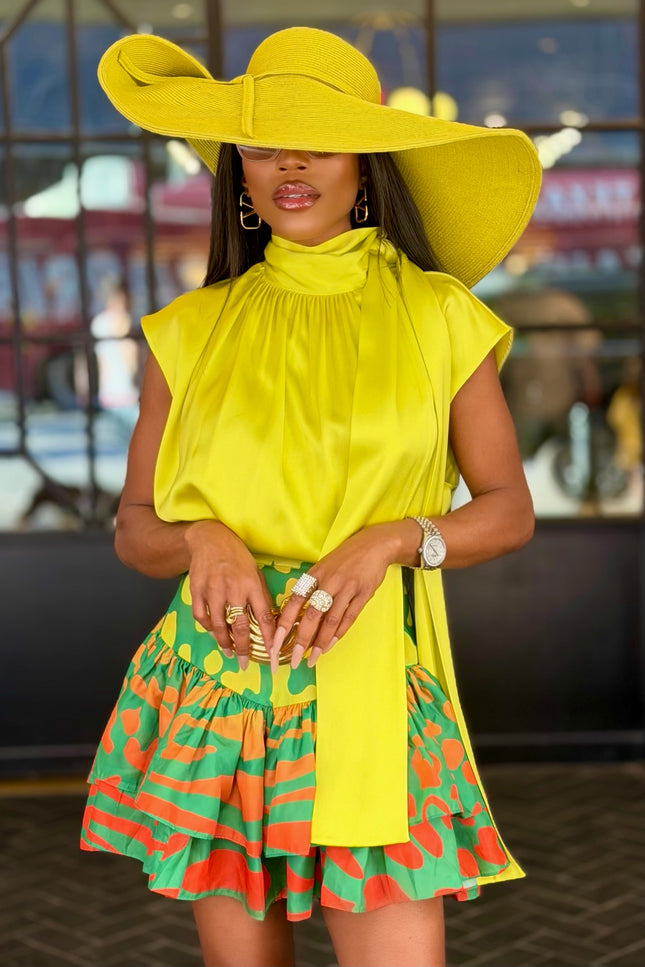 Memi Tiered Skirt by Sai Sankoh, luxury resort skirt