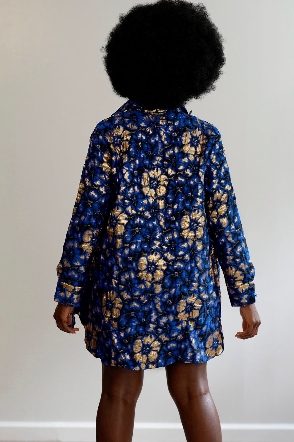Ophelia Button Top in Blue by Sai Sankoh — view 4