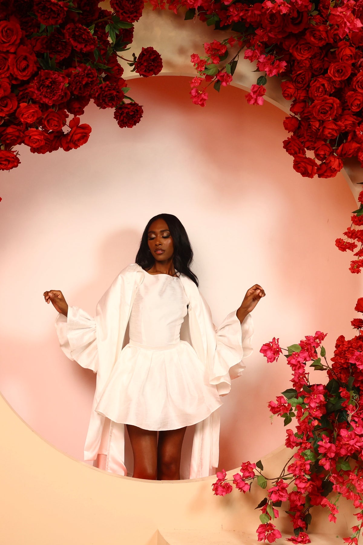 White Blair Mini Dress by Sai Sankoh — view 3