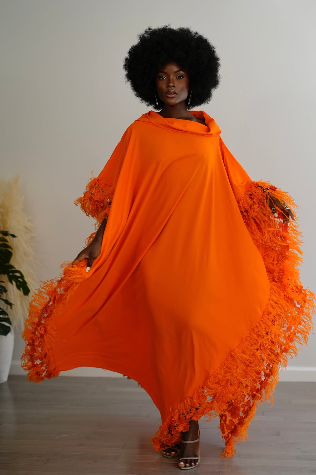 Orange Melba Kaftan by Sai Sankoh — view 4